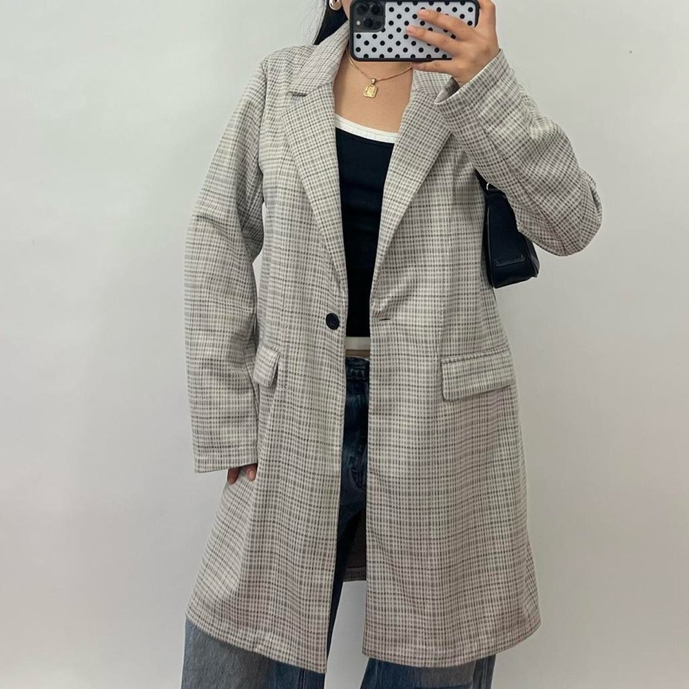 Plaid Houndstooth blazer jacket by sanctuary